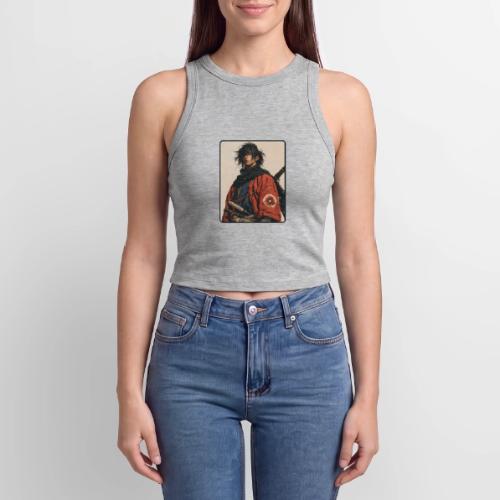Young Samurai Warrior Portrait - Slim Fit Rib Women's Tank Top