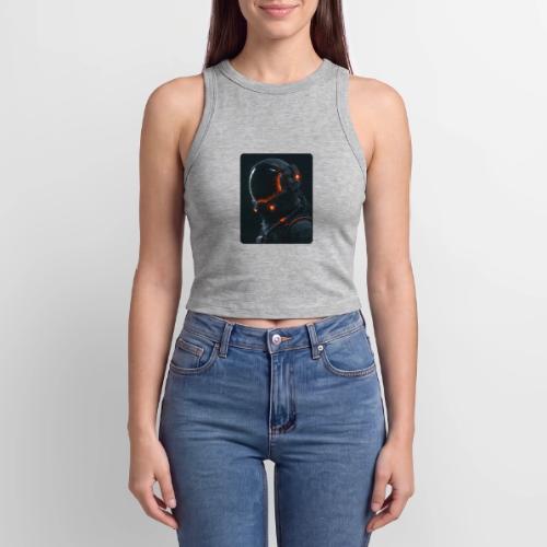 Futuristic Astronaut Helmet - Slim Fit Rib Women's Tank Top