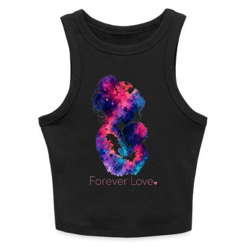 Forever Love-Vibrant Watercolor Mother-Child - Slim Fit Rib Women's Tank Top