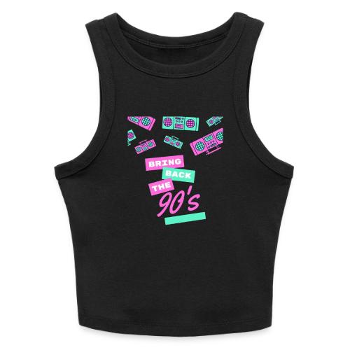 Bring Back The 90s Nostalgia Design| Retro 90s Art - Slim Fit Rib Women's Tank Top