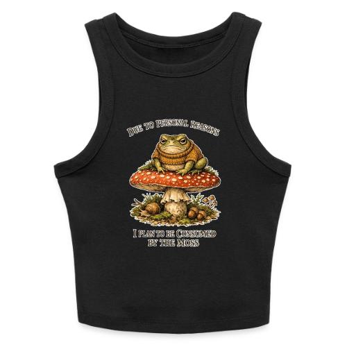Frog Consumed by Moss Cottagecore Aesthetic - Slim Fit Rib Women's Tank Top