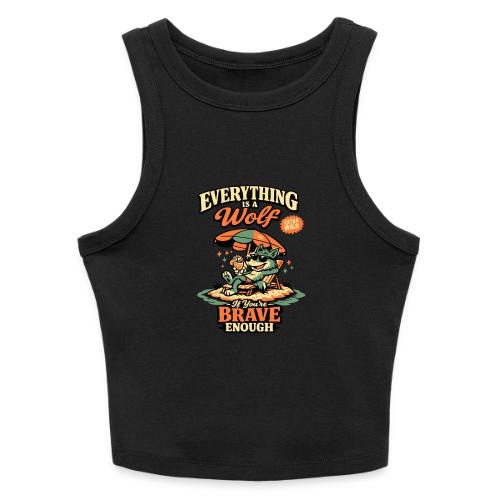 Everything Is A Wolf – Retro Chill - Slim Fit Rib Women's Tank Top