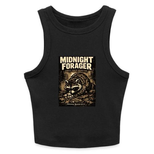 Midnight Forager Raccoon Mushroom Hunter - Slim Fit Rib Women's Tank Top