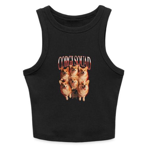 Corgi Squad Funny Dog Lover Vintage Shirt - Slim Fit Rib Women's Tank Top