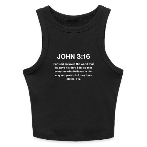 John 3:16 Christian Apparel – White - Slim Fit Rib Women's Tank Top
