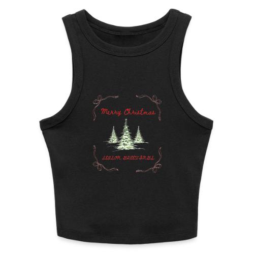Beautiful Green Christmas Tree Graphic - Slim Fit Rib Women's Tank Top