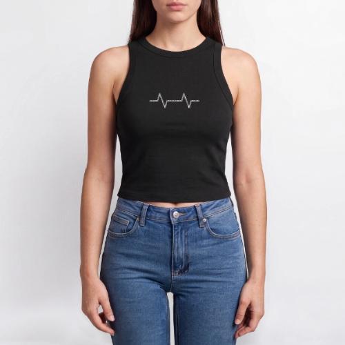 Bike Chain Heartbeat - Slim Fit Rib Women's Tank Top