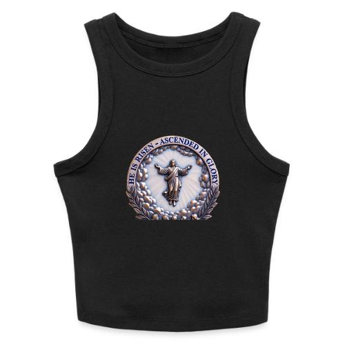 He Is Risen Ascended In Glory T Shirt, Gift - Slim Fit Rib Women's Tank Top