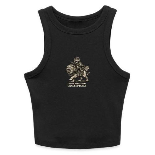 Funny Raccoon King Riding Lion Vintage Meme Art - Slim Fit Rib Women's Tank Top
