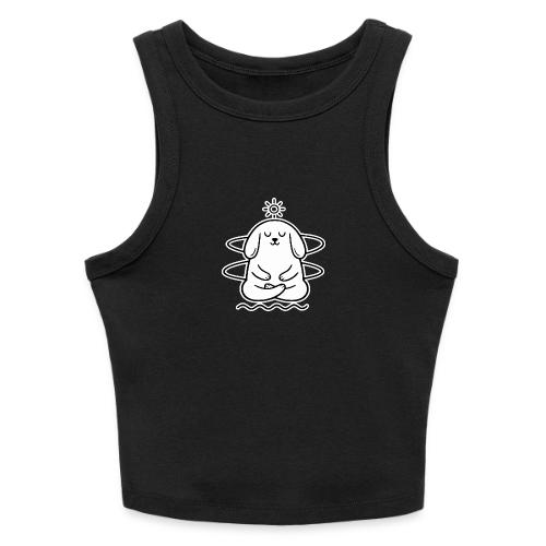 Cute Meditating Bunny Zen Yoga Animal - Slim Fit Rib Women's Tank Top
