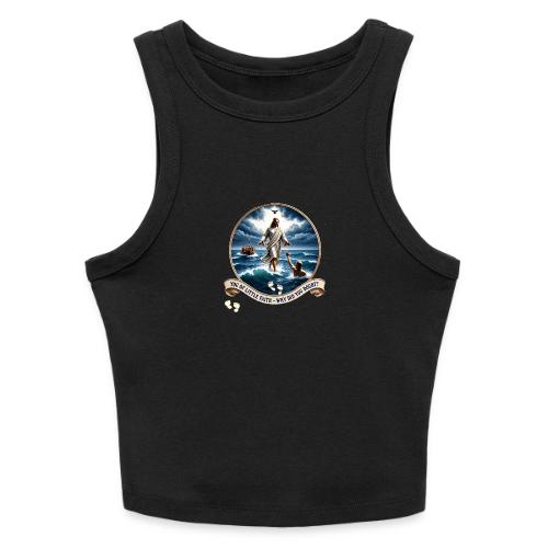 Walking On Water Faith T Shirt, Christian Miracle - Slim Fit Rib Women's Tank Top
