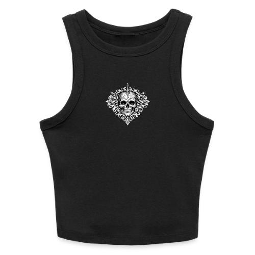 Gothic Filigree Skull - Slim Fit Rib Women's Tank Top