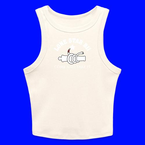 Lone Star BJJ - Come and Take It - White and Red - Slim Fit Rib Women's Tank Top