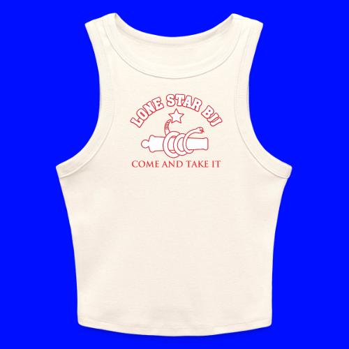 LONE STAR BRAZILIAN JIU-JITSU - Red and white - Slim Fit Rib Women's Tank Top