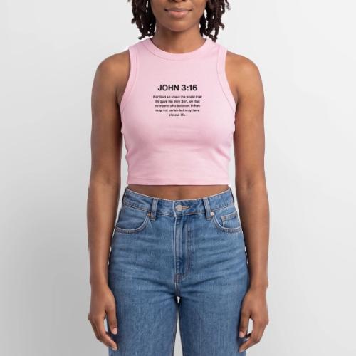 John 3:16 Christian Apparel – Bible Verse Clothing - Slim Fit Rib Women's Tank Top