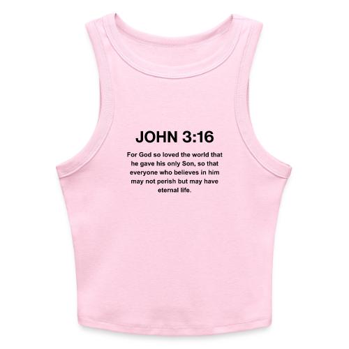 John 3:16 Christian Apparel – Bible Verse Clothing - Slim Fit Rib Women's Tank Top