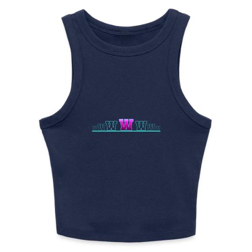 Letter W – Capital Varsity Alphabet Monogram - Slim Fit Rib Women's Tank Top