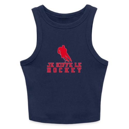 I love hockey - Slim Fit Rib Women's Tank Top