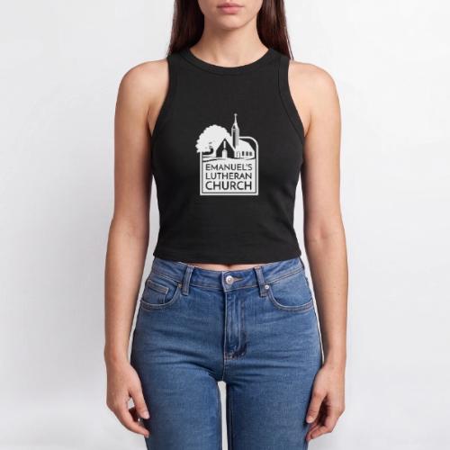 Single Vertical white2 - Slim Fit Rib Women's Tank Top