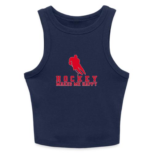 Hockey makes me happy - Slim Fit Rib Women's Tank Top