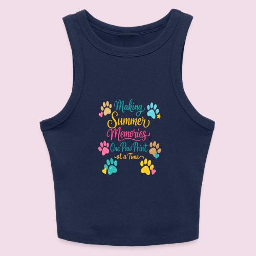 Making Summer Memories One Paw Print at a Time - Slim Fit Rib Women's Tank Top