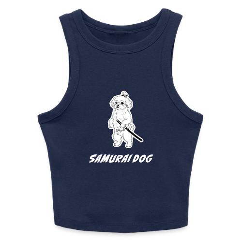 Samurai Maltese Katana Warrior Dog Tee - Slim Fit Rib Women's Tank Top