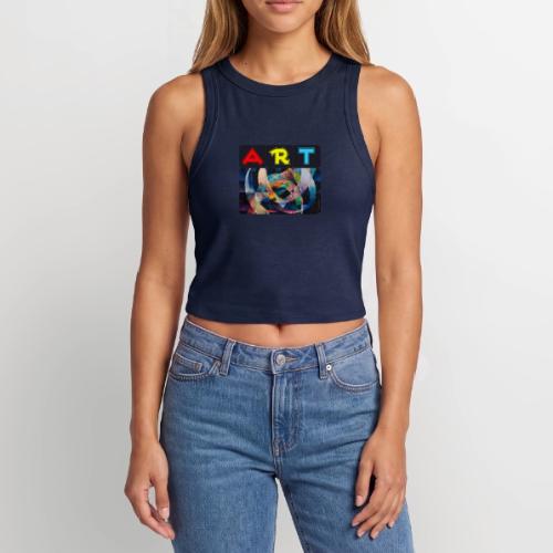 Art of Stripes and Shades - Slim Fit Rib Women's Tank Top