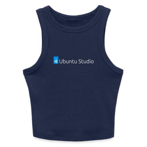 Ubuntu Studio Logo 2022 - White - Slim Fit Rib Women's Tank Top