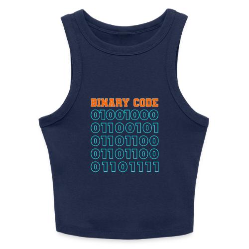 Say Hello in Binary code - Slim Fit Rib Women's Tank Top
