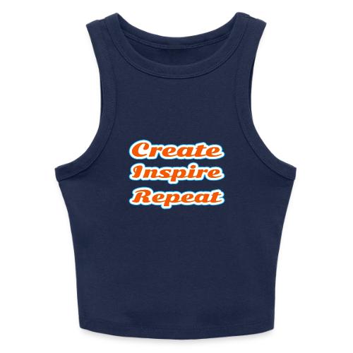 Create, Inspire, Repeat — Artist Life Script - Slim Fit Rib Women's Tank Top
