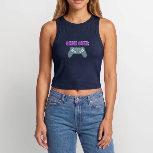 Game Over Gamer Controller Design - Slim Fit Rib Women's Tank Top
