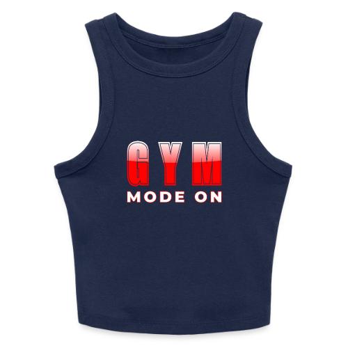 Gym Mode On Fitness Typography Design - Slim Fit Rib Women's Tank Top