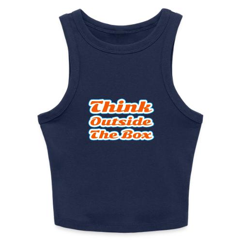 Think Outside the Box — Creative Mindset Script - Slim Fit Rib Women's Tank Top