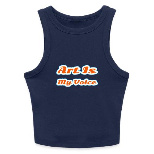 Art Is My Voice — Express Yourself Script - Slim Fit Rib Women's Tank Top