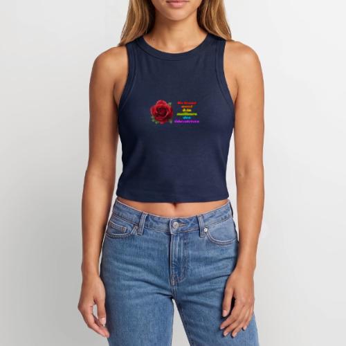 Thank You Educator: Pink and Rainbow Message - Slim Fit Rib Women's Tank Top