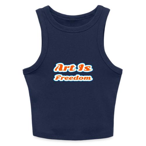 Art Is Freedom — Creative Expression Script - Slim Fit Rib Women's Tank Top
