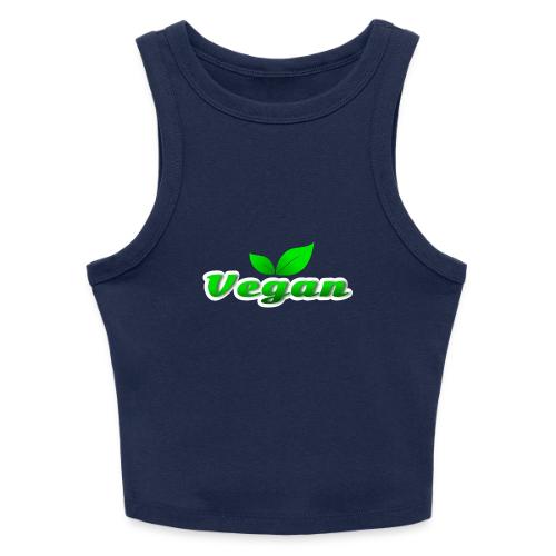 Pure Vegan Leaves - Slim Fit Rib Women's Tank Top