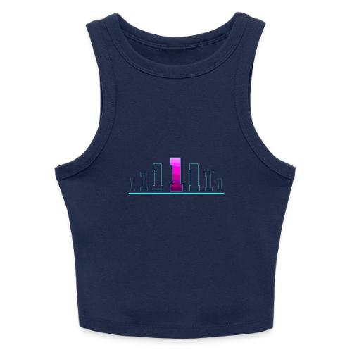Number 1 in Magenta: Varsity Font - Slim Fit Rib Women's Tank Top