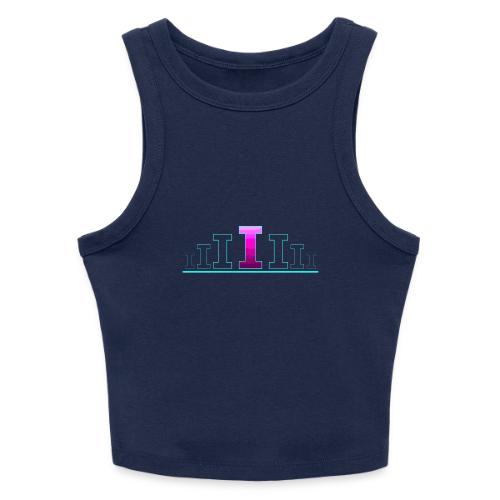 Letter I – Capital Varsity Alphabet Monogram - Slim Fit Rib Women's Tank Top