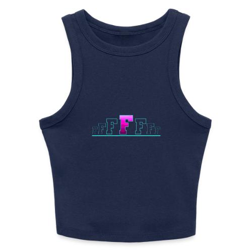 Letter F – Capital Varsity Alphabet Monogram - Slim Fit Rib Women's Tank Top