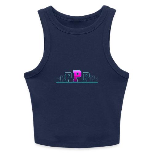 Letter P – Capital Varsity Alphabet Monogram - Slim Fit Rib Women's Tank Top