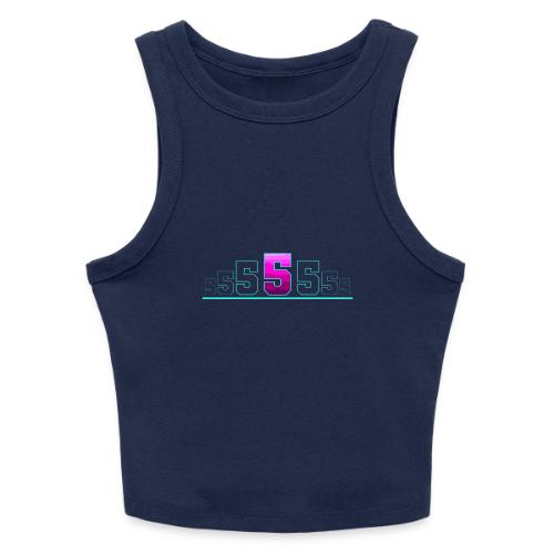 Number 5 in Magenta: Varsity Font - Slim Fit Rib Women's Tank Top