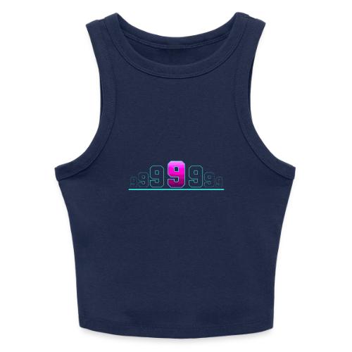 Number 9 in Magenta: Varsity Font - Slim Fit Rib Women's Tank Top