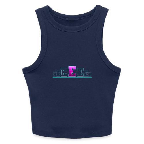 Letter E – Capital Varsity Alphabet Monogram - Slim Fit Rib Women's Tank Top