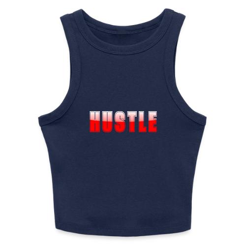 HUSTLE Bold Red Motivational Typography Design - Slim Fit Rib Women's Tank Top