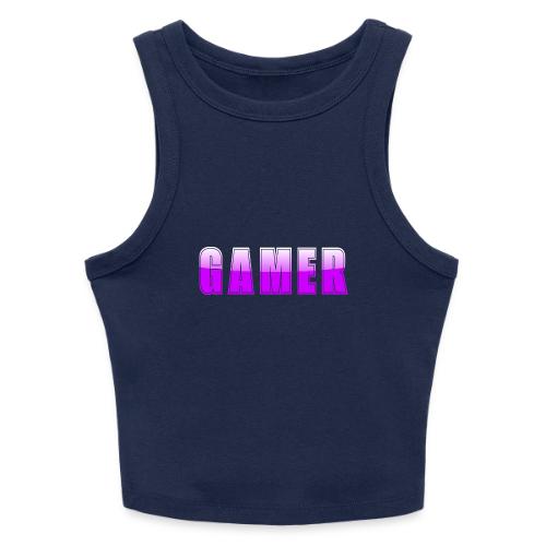 Gamer Purple Glossy Collegiate Design - Slim Fit Rib Women's Tank Top