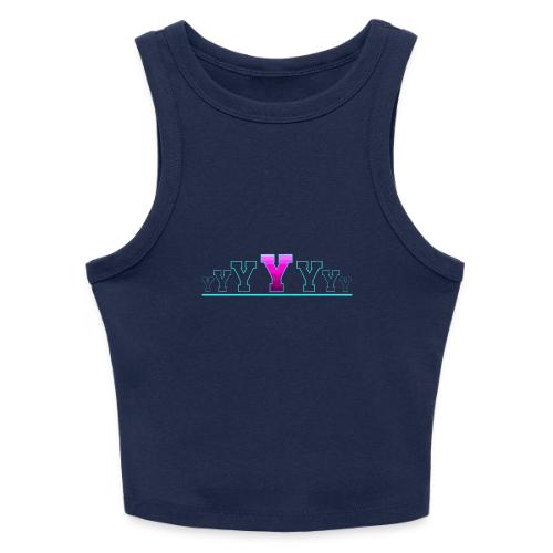 Letter Y – Capital Varsity Alphabet Monogram - Slim Fit Rib Women's Tank Top