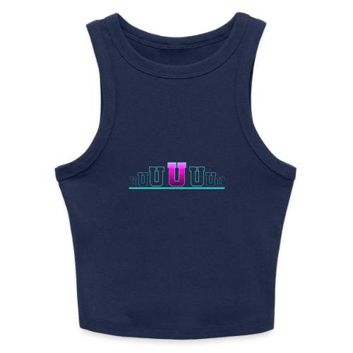 Letter U – Capital Varsity Alphabet Monogram - Slim Fit Rib Women's Tank Top
