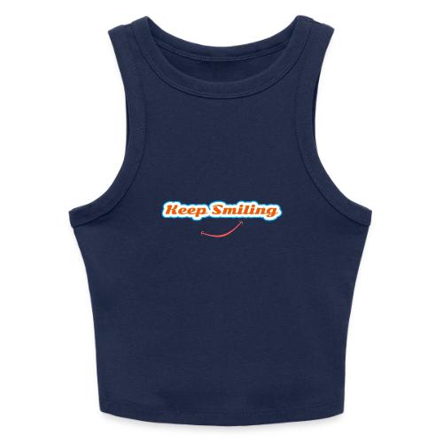 Keep Smiling Positive Vibes Graphic - Slim Fit Rib Women's Tank Top