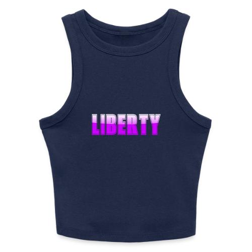 Liberty Typography Graphic Design - Slim Fit Rib Women's Tank Top